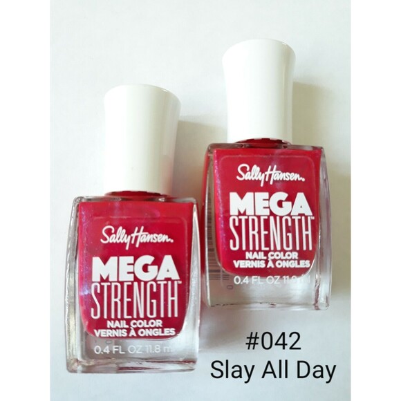 2pc Sally Hansen Mega Strength Nail Color - "SLAY ALL DAY" - (#042) - NEW!!! - Picture 4 of 4